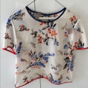 COPY - Armani Collezioni Cream Crop Blouse Short Sleeve